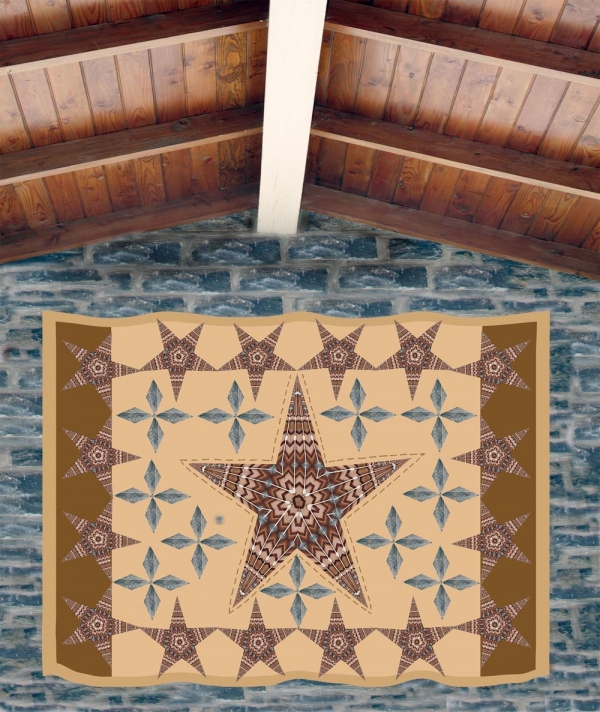 Creation of Star Quilt: Step 13